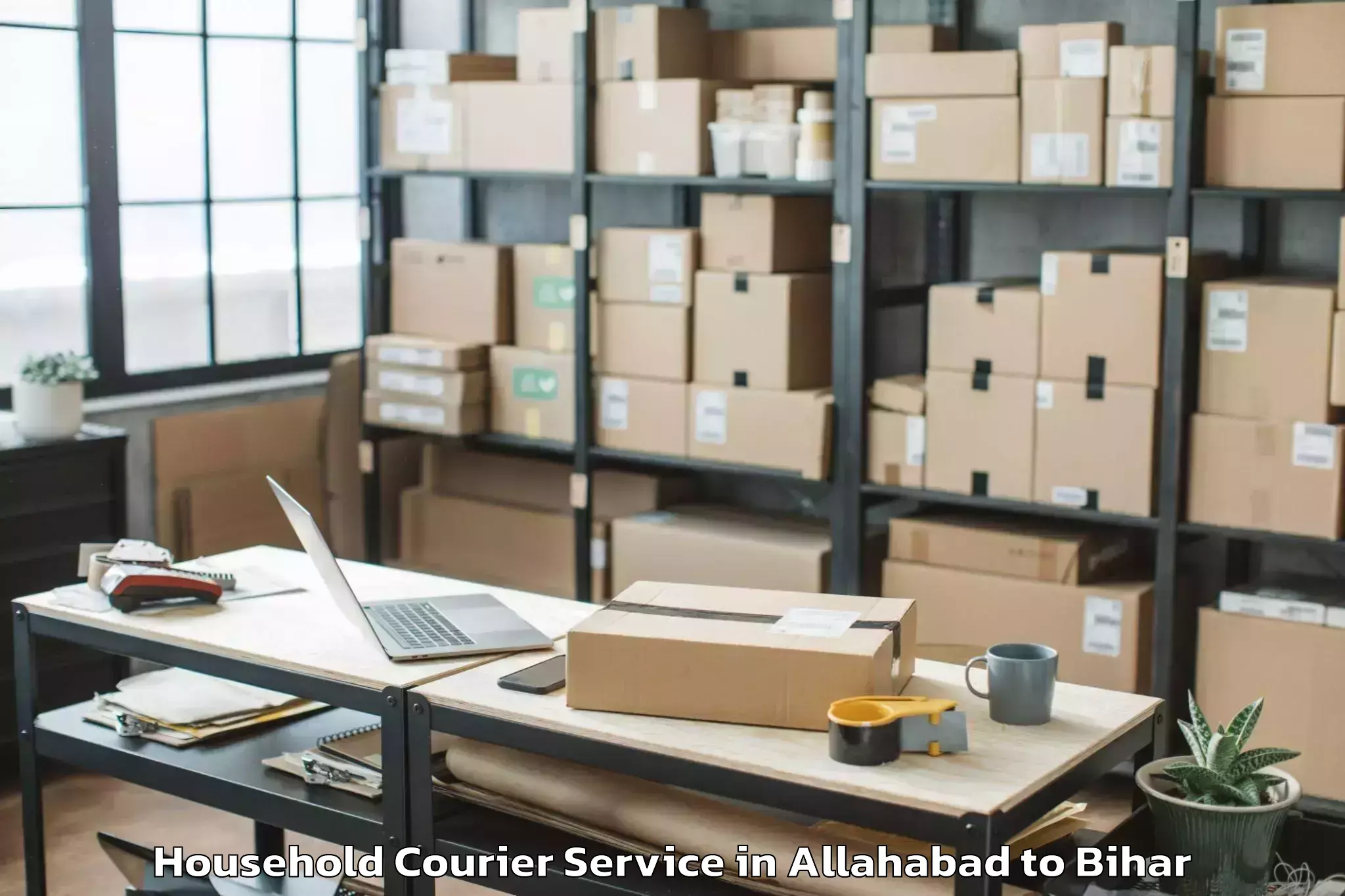 Easy Allahabad to Gaunaha Household Courier Booking